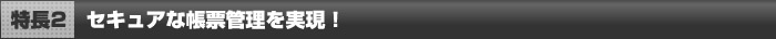 【特長2】　セキュアな帳票管理を実現！ 